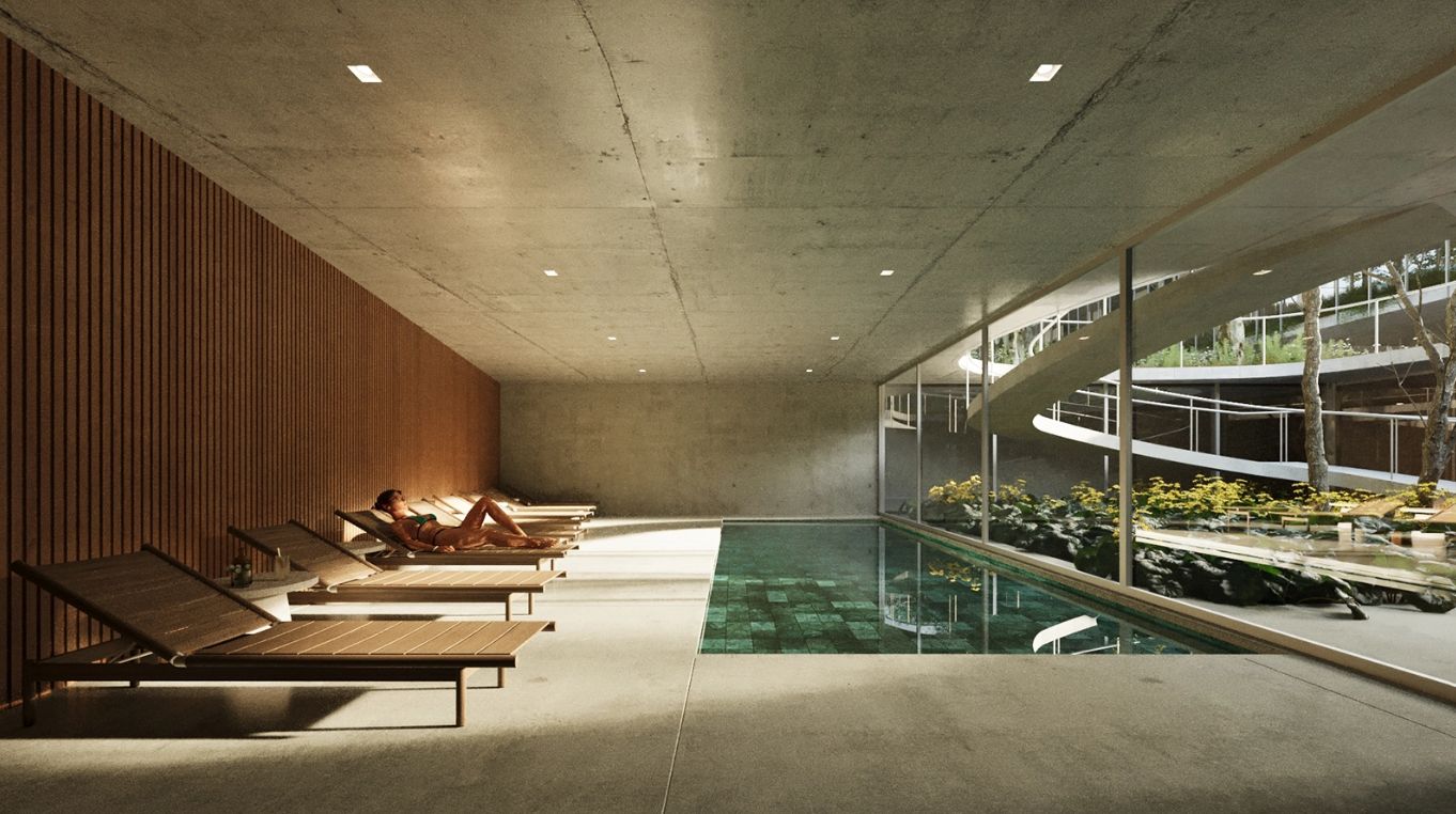 Piscina in-out climatizada